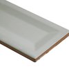 Msi Gray Glossy Inverted Beveled SAMPLE Glazed Ceramic Wall Tile ZOR-PT-0499-SAM